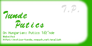 tunde putics business card